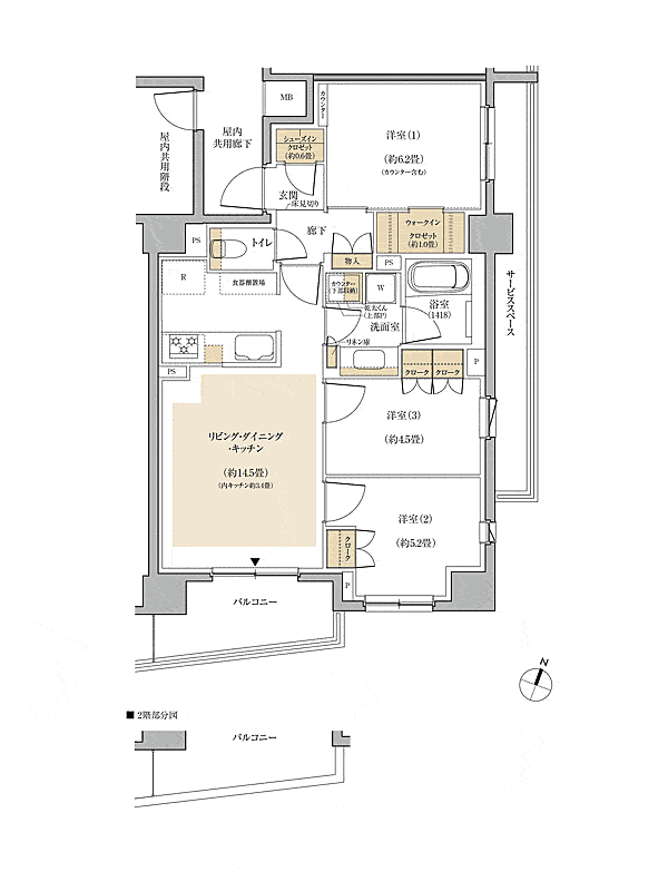 パークホームズ横浜伊勢町 間取り F