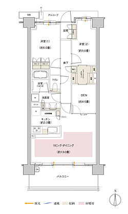 パークホームズ伊丹稲野ガーデンスクエア ステーションゲート 間取り 70Ac【MENU PLAN2】