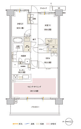 パークホームズ伊丹稲野ガーデンスクエア ステーションゲート 間取り 71Aa【MENU PLAN1】