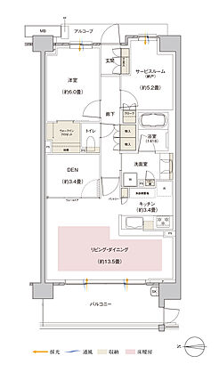 パークホームズ伊丹稲野ガーデンスクエア ステーションゲート 間取り 71Ba【MENU PLAN1】