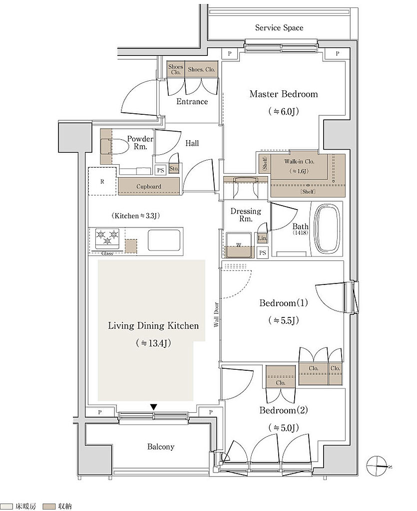 パークホームズ錦糸町北斎通り 間取り A