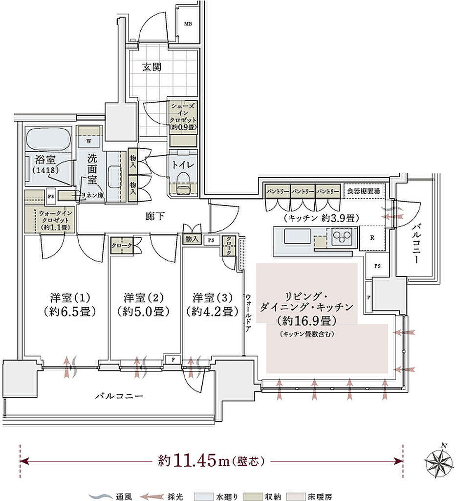 パークホームズ上用賀五丁目 間取り C