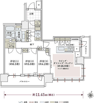 パークホームズ上用賀五丁目 間取り C