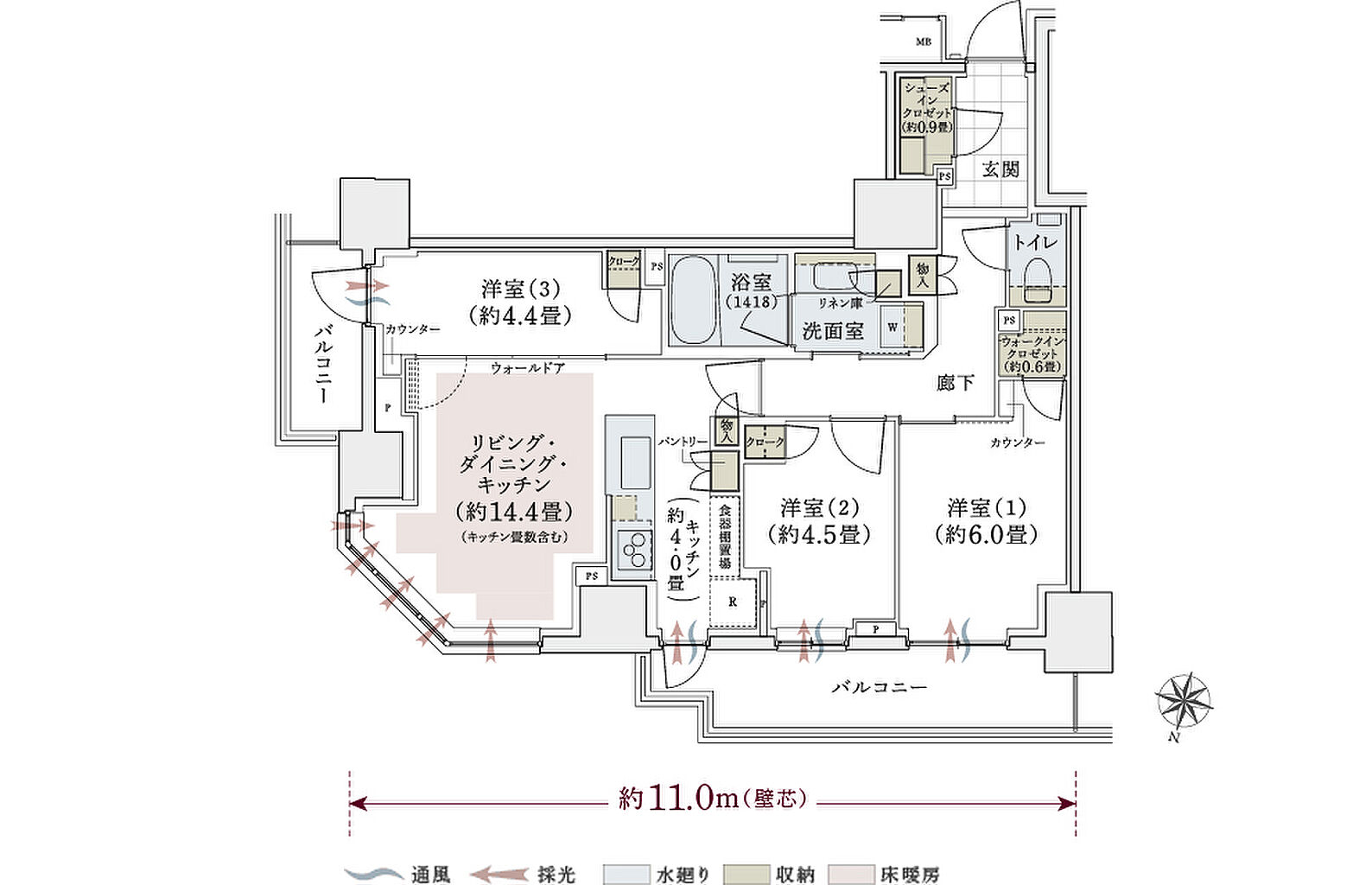 パークホームズ上用賀五丁目 間取り A