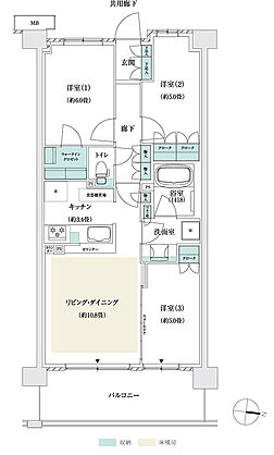 パークホームズ市が尾ブライトアベニュー 間取り F