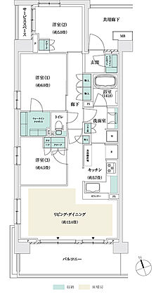 パークホームズ市が尾ブライトアベニュー 間取り Q