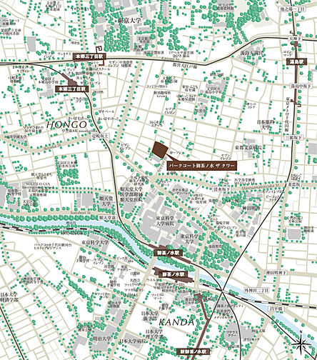 パークコート御茶ノ水ザタワー 現地案内図