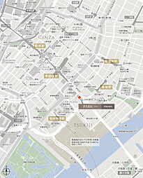 パークホームズ東銀座築地 現地案内図