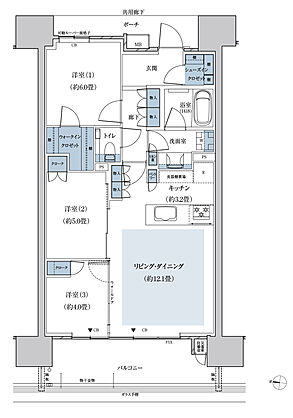 リバープレミアレジデンス広島 間取り B