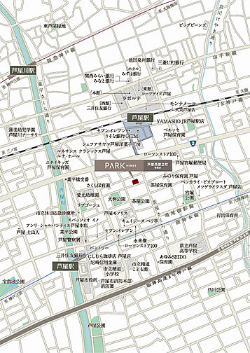 パークホームズ芦屋茶屋之町　桜憬邸 現地案内図
