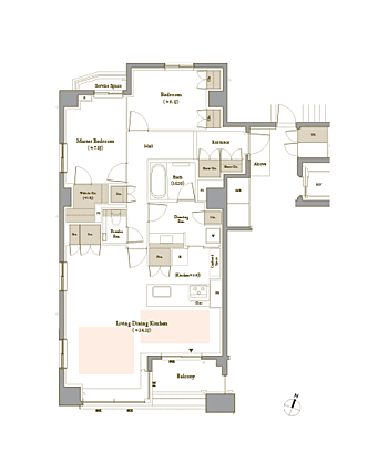 パークホームズ芦屋茶屋之町　桜憬邸 間取り 97B