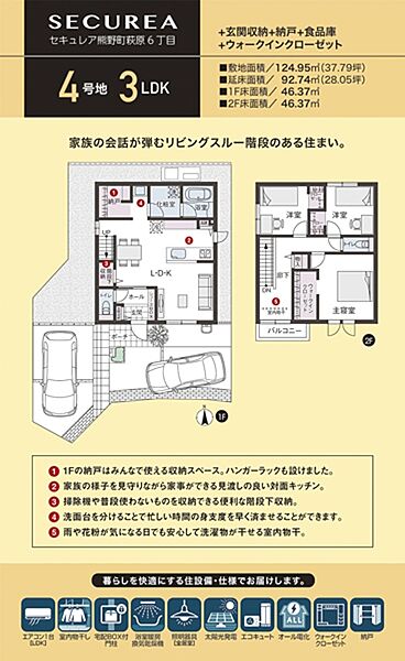 間取・外構植栽図は設計図書を基に描き起こしたもので実際とは多少異なる場合があります。 家具・家電・備品・車等は価格に含まれません。