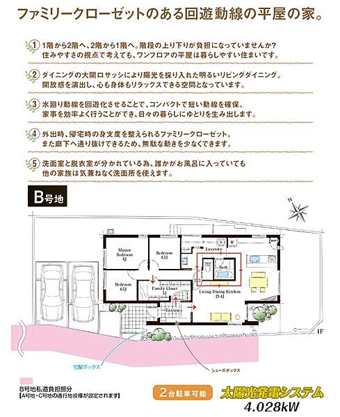 間取・外構植栽図は設計図書を基に描き起こしたもので実際とは多少異なる場合があります。 家具は価格に含まれますが、それ以外の家電・備品・車等は価格に含まれません。