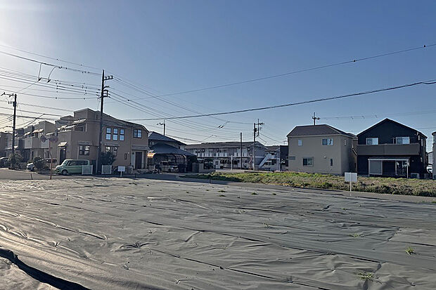 【3号地 外観】土地面積約60坪、日当たり良好。
前面道路も6mあり、ゆとりがあります。