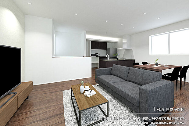 【1号地 リビング】完成予想図