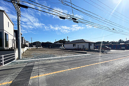 1号地 前面道路含む現地写真