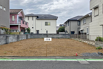 2号地 前面道路含む現地写真