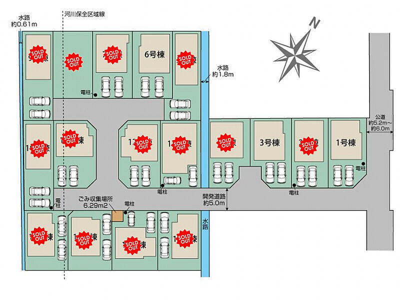 秦野市曽屋17棟　区画図