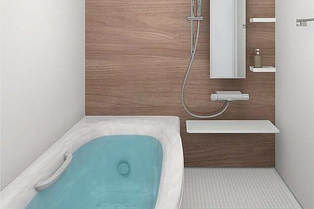 【バスルーム】リラックスできる機能を採用したバスルーム。癒しの時間が深い安らぎをもたらします。また浴室暖房乾燥機がついて、冬場も快適。衣類の乾燥は雨の多い時期にも重宝します。(※画像はイメージです)