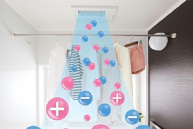 【浴室暖房乾燥機】自然界と同じイオンで空気を浄化する「プラズマクラスター」技術を搭載。