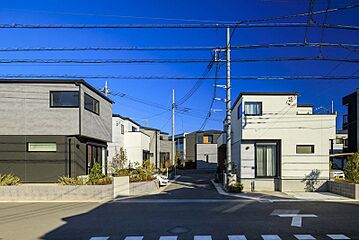 ポラスの分譲住宅 ビー・グレイス市川 デザイナーズセレクション モダン街区 外観