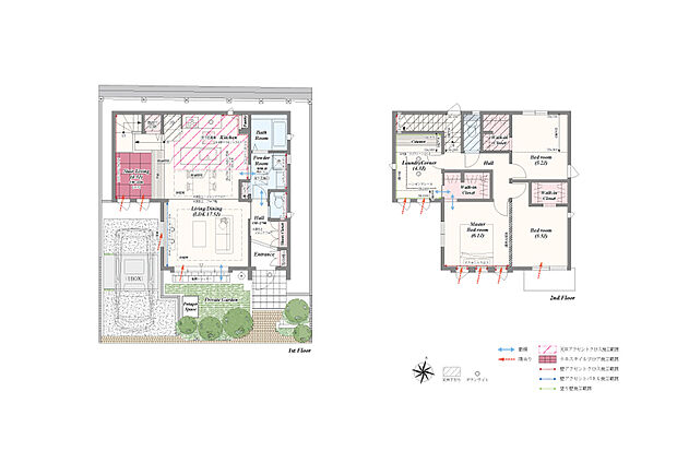 【3LDK（2LDK対応可※別途有償）】3LDK（2LDK対応可※別途有償）＋ステアリビング＋土間収納＋パントリー＋リネン庫＋ランドリーコーナー＋3ウォークインクローゼット