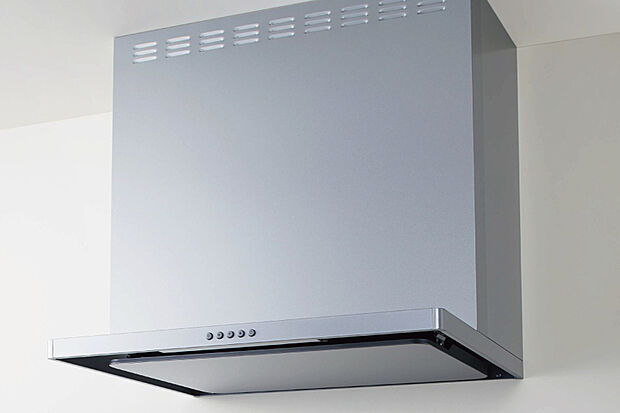 【キッチン/クリナップ「レンジフード」】凹凸を減らしたシンプルでスリムなデザインのレンジフードです。