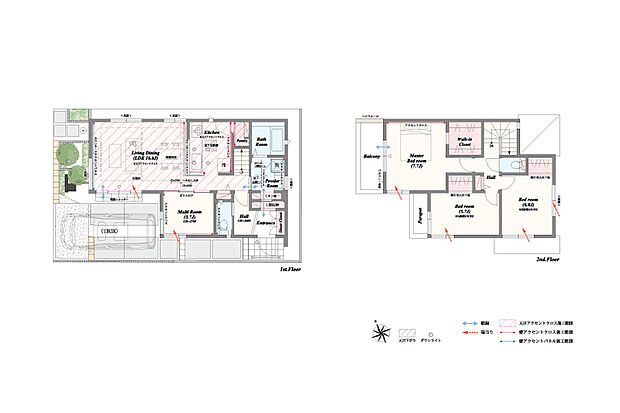 【4LDK】4LDK+土間収納+パントリー+リネン庫+ウォークインクローゼット