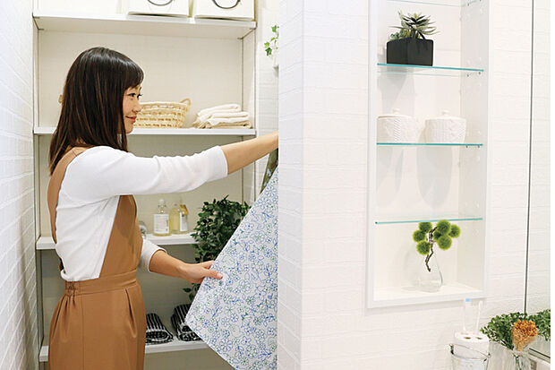 【リネン庫】買い置きなどに便利なスペース.洗剤などもスッキリ収納できます。※画像はイメージ