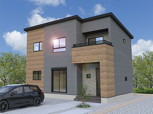 【2号棟外観完成予想図】※パースは設計図面を基にした完成予想図です。