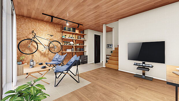 【プラン例 26坪 二階建て】
商品名:『SODATEL - アウトドアを楽しむ家 -』
本体価格:1365.8万円(税込)
※パッケージオプション250万円含む諸費用が別途掛かります。