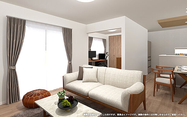 【10号棟　LDKイメージパース】
※画像は設計図面を基に作成したイメージです。