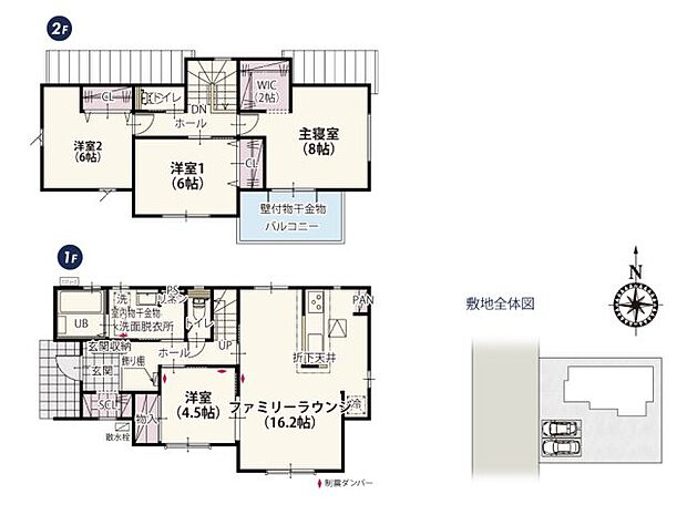 全居室南向きの自然光が入りやすい明るい家。LDKに隣接した洋室は、2箇所から出入りができるので客間としても活用できます。