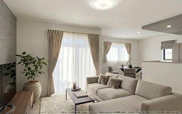 【LDK イメージパース】 ※画像は設計図面を基に作成したイメージです。