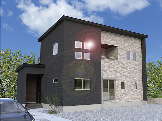 【【3号棟外観完成予想図】】※パースは設計図面を基にした完成予想図です。