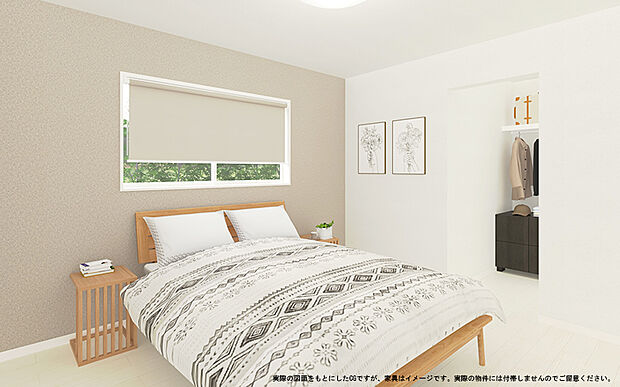 【【7号棟主寝室　イメージパース】】※画像は設計図面を基に作成したイメージです。