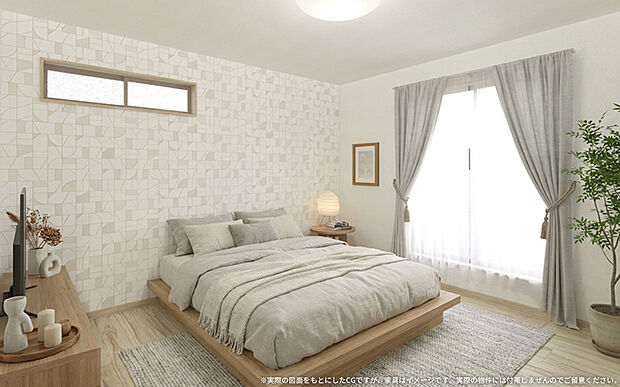 【【4号棟主寝室　イメージパース】】※画像は設計図面を基に作成したイメージです。