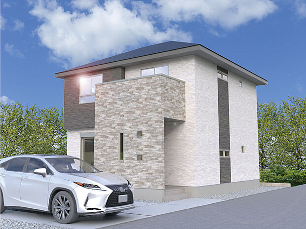 【【4号棟外観完成予想図】】※パースは設計図面を基にした完成予想図です。