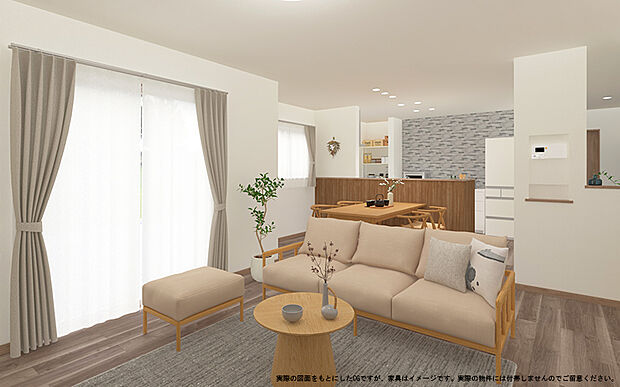 【【2号棟内観完成予想図】】※パースは設計図面を基にした完成予想図です。※家具はイメージです。