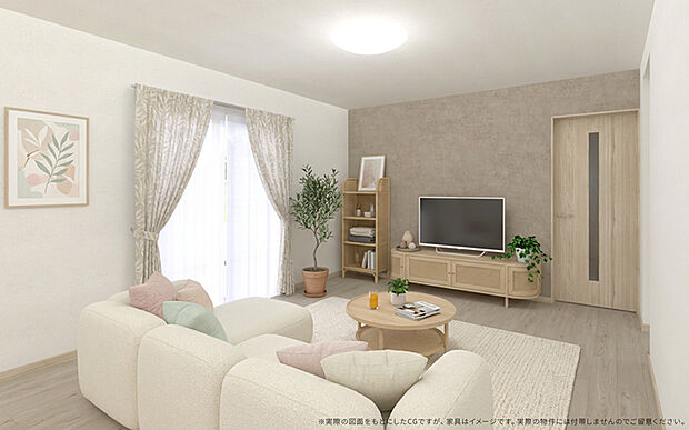 【【1号棟 LDK イメージパース】】※画像は設計図面を基に作成したイメージです。