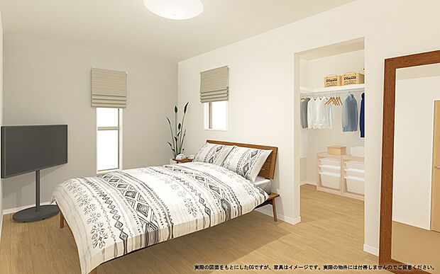 【【3号棟　主寝室イメージパース】】※画像は設計図面を基に作成したイメージです。