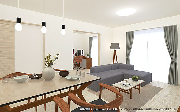 【【3号棟　LDK　イメージパース】】※画像は設計図面を基に作成したイメージです。