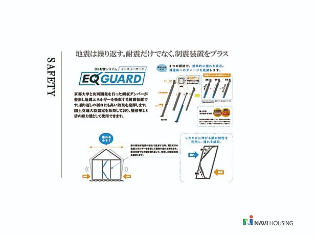 【制震装置「EQガード」採用】繰り返す地震に備える。