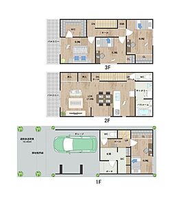 SIC、WICを含め全居室に収納を備えた住まい。LDKにも押入を2つ設置しており、物が多いご家庭でも整う暮らしを実現できます。《建物面積106.91m2、建物価格2218万円》 