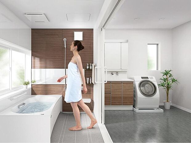 【【システムバス／RELAXIA】】≪Takara standard製≫　
ホーロークリーン浴室パネル、
浴室暖房乾燥機、安心ハンドバー、
濡れても滑りにくいFRPフロア