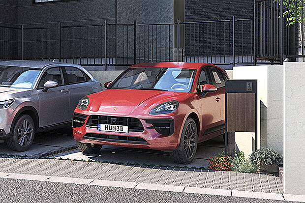 【【カースペース】】通勤や送迎、休日のお出かけにも重宝する自動車の駐車スペースを確保しました。自動車が停まっていない時にはお子様のちょっとした遊び場としても活用できます。