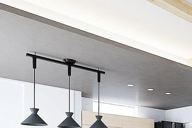 【【間接照明】】間接照明が天井と壁を美しく照らし、空間に奥行きと立体感をプラス。やわらかな光がホテルライクな寛ぎをもたらします。※号棟により採用状況が異なります。