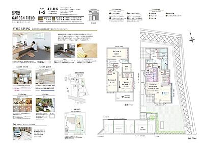 4LDK(3LDK対応可※有償工事)+ステージリビング+2ウォークインクロゼットコーナー+パントリー+土間収納+テラスバルコニー 