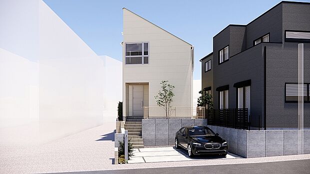 C棟外観　完成予想図
洗練されたラインが際立つ、品格あるファサード。