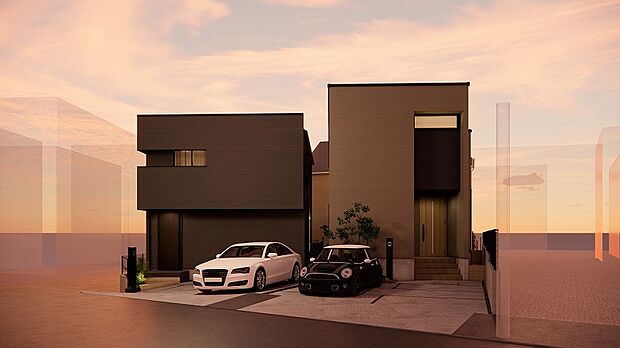 A・B棟外観　完成予想図
質感の美しさが映える、上品で奥行きのある外観